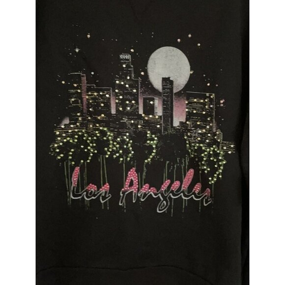 Free People Vintage Soul Los Angeles LA Skyline Pullover Sweatshirt Size L NWT - Picture 4 of 8